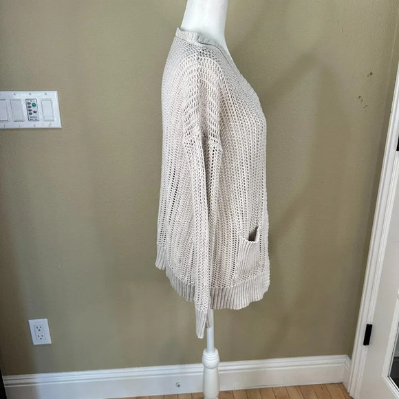 MIAMI Boutique Open Weave Knit Sweater Cardigan with Shoulder Detail - small - Picture 10 of 13